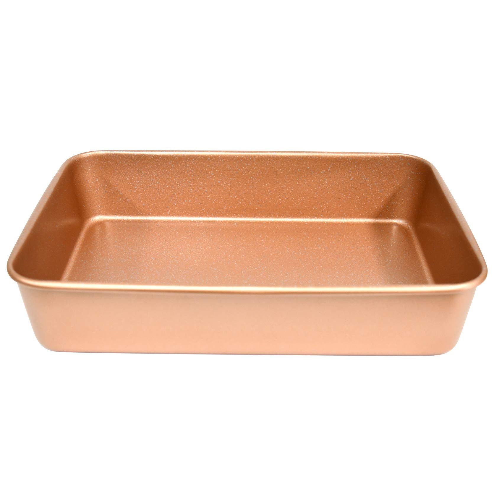 Casaware 15 X 10 X 3-Inch Ultimate Series Commercial Weight Ceramic Non-Stick Coated Lasagna/Roasting Pan (Rose Gold Granite)